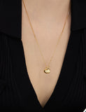 Pebble Heart Silver T-Bar Necklace S