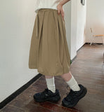 Coal Pintuck Cotton Banding Bermuda Pants