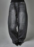 Vortex pintuck wide denim pants