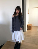 Duane Slub Frill Cardigan
