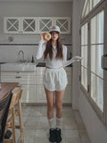 lace stitch shorts
