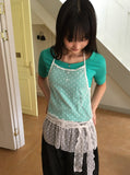 Narvi Dot See-through Halterneck Layered Sleeveless