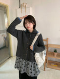 Koteni color matching high neck knit cardigan