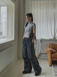 Tern line denim parachute pants