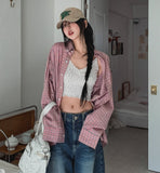 Roin loose fit spring check shirt