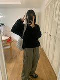 [unisex] Ranpo round color over knit