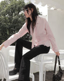 Tipe Geek Chic Preppy Striped Tie Set Shirt