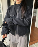 Quna Cotton Strap Two-Way Cotton Jacket