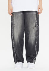 [ROMANTIC CROWN]★DAMAGE MULTI POCKET DENIM PANTS DAMAGE MULTI POCKET DENIM PANTS_BLUE | ROMANTIC CROWN