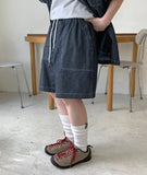 [unisex] Heiko Stitch Banding Bermuda Denim Pants