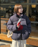 [unisex] Hyokan Check Color Matching Wellon Padding Jumper