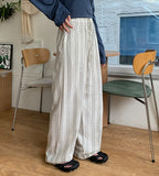 Honchi Stripe Banding Wide Pants