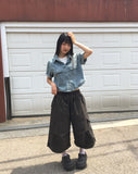 Sino Pocket Snap Button Short Sleeve Denim Shirt