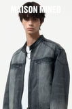 SNAP BIKER DENIM JACKET