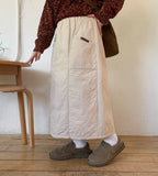 Comoe Banding Padded Long Skirt