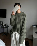 Ribbed Detail Knitted Slab Tee