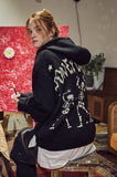 [2-WAY] Skeleton Hood Zip-Up