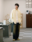 Yellow Washing Double Knee Denim Pants