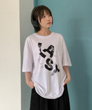 [unisex] Akel Printing Over Short Sleeve Tee