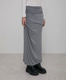 Layered Draped Jersey Maxi Skirt