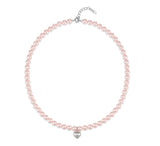 H edition Silver(W) Heart Rosaline Pearl Necklace