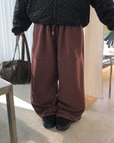 [Unisex] Bitbe Fleece Brushed Banding Wide Pants