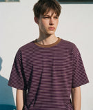 Georgette Cool Stripe Short Sleeve T-shirt