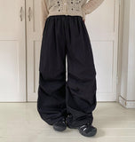 Bekyu Banding Parachute Nylon Wide Pants
