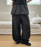 Euron Layered Dot Skirt Pants