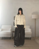 Sunb Rivet Stripe Balloon Fit Two-Way Denim Pants