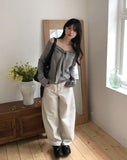 Machi Adjust Stitch Cotton Balloon Pants