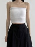 Ringed square string sleeveless