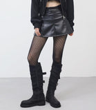 Jayva Leather Flare Skirt