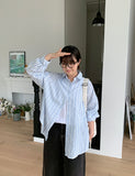 Myuna Summer Stripe Linen Over Shirt