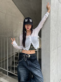 [U-BASIC] Summer snap button see-through cardigan