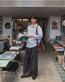 Mono Two-Tuck Wide Slacks