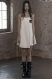 [mnem] Buckle Nylon Midi Dress