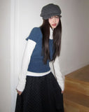 Rie Dot Flare Banding Long Skirt