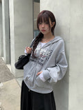 Corti 95 Lettering Loose Fit Hood Zip-Up