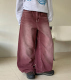 Nanata Cat Washing Stitch Cotton Wide Pants