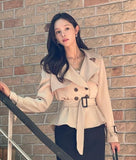 Obli Trench Short Jacket (Belt set)