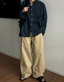Liz two-tuck back banding cotton pants