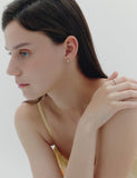 H Edition Silver Rainy One-Touch Earrings