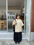[unisex] Rimel Color Summer Over Short Sleeve Shirt