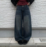 Keddy Wash Denim Wide Brushed Pants