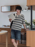 Dots Stripe Half Knit