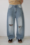 DAMAGE BALLOON DENIM