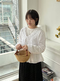 Hemons lace shirring ribbon blouse