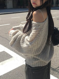 Picker V-neck Loose Cable Knit