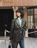 Kates leather over blazer